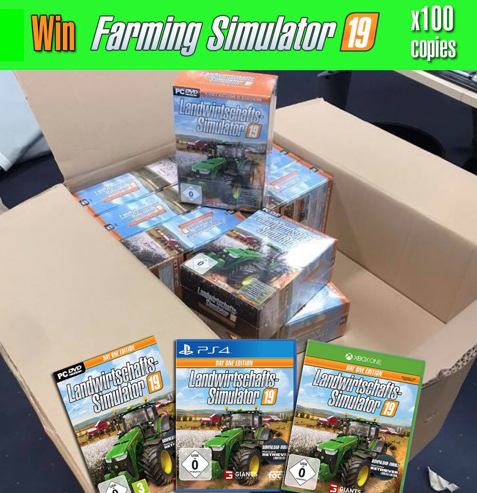 WIN Farming Simulator 19 PC, PS4 or Xbox One | Farming Simulator 19 Mod | FS19 mod