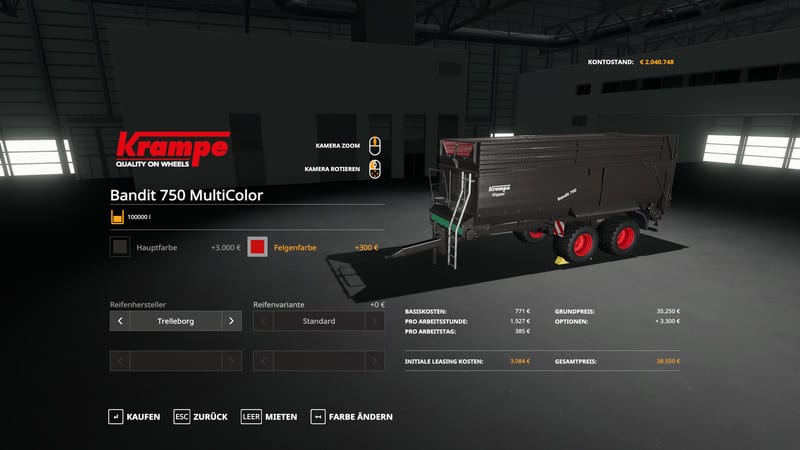 Krampe Bandit750 Multicolor 100000 Liters Mp V 10 Fs19 Farming Simulator 19 Mod Fs19 Mod 7672