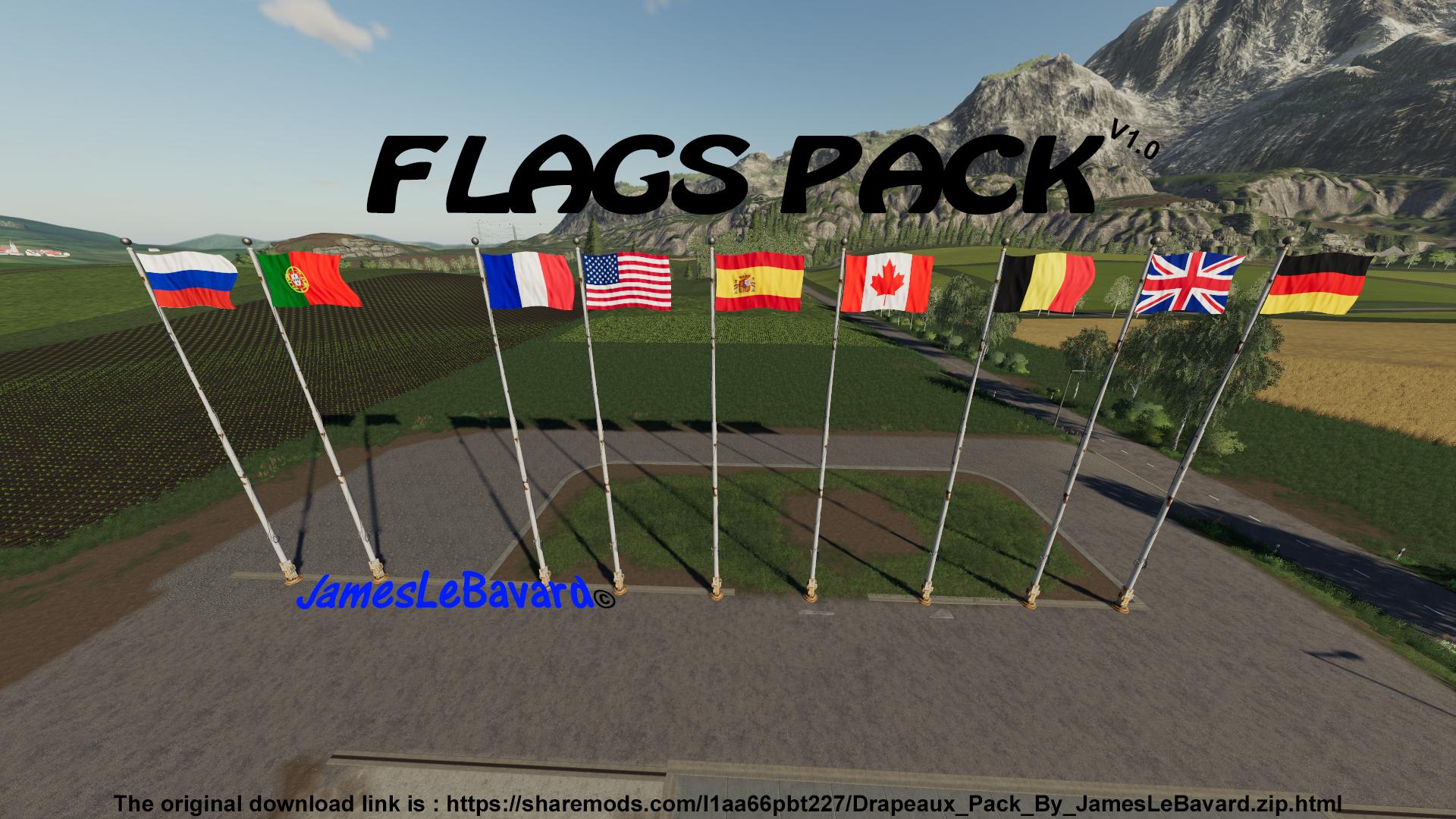 Flags Pack V1000 Fs19 Farming Simulator 19 Mod Fs19 Mod 9453