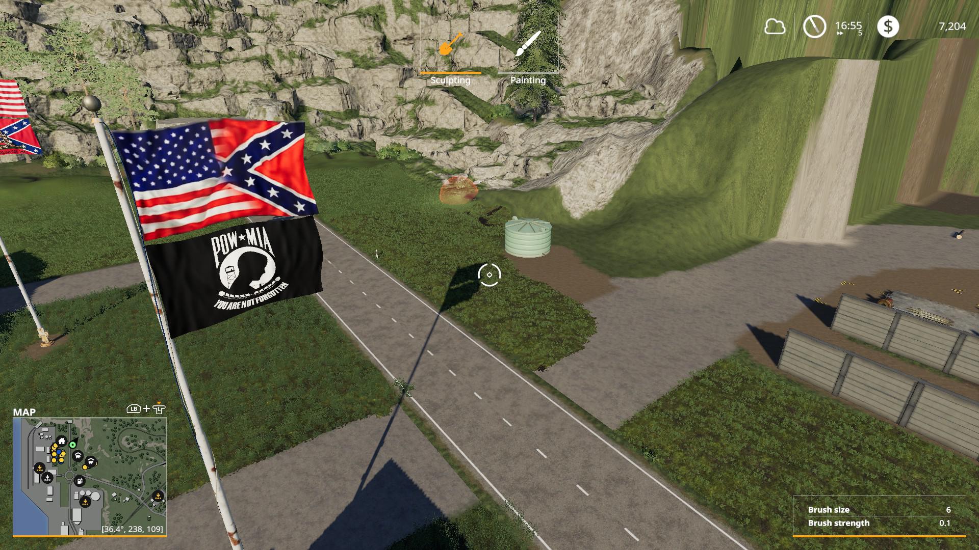 Usaconfederate Battle Flag Over Pow Mia V10 Fs19 Farming Simulator 19 Mod Fs19 Mod 5731