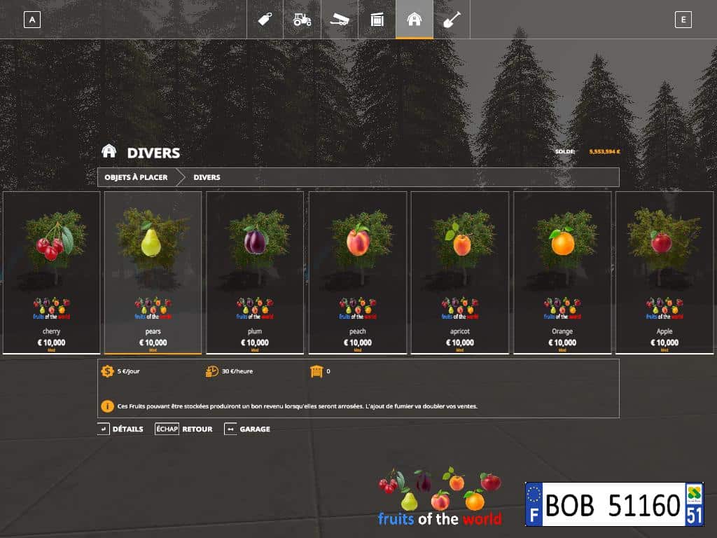 Fruits Trees V1000 Fs19 Farming Simulator 19 Mod Fs19 Mod 0124