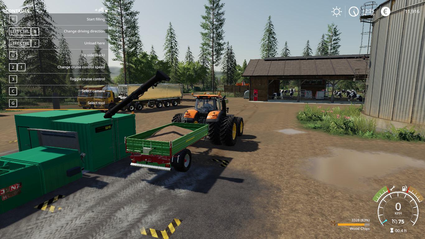 Placeable Jenz Global Company Wood Chipper Fixed FS19 - Farming