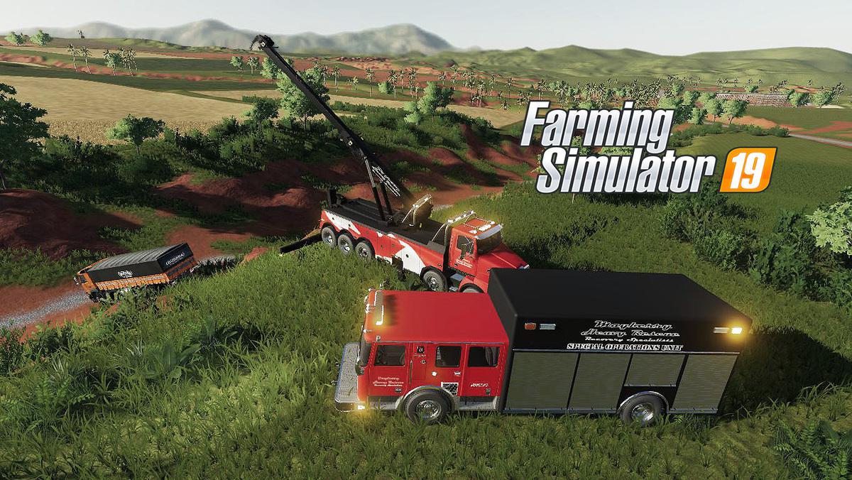 farming simulator 19 tow a car