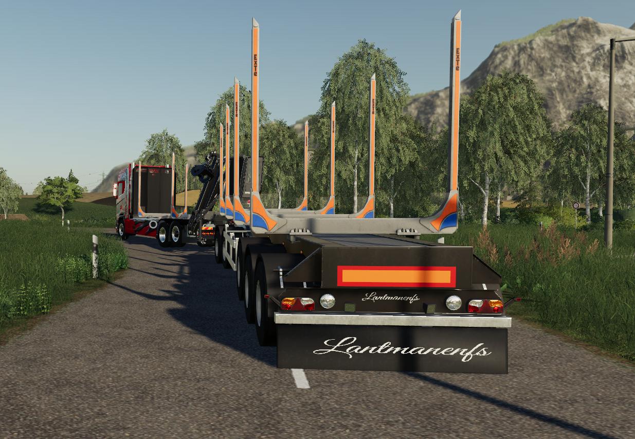 Wood Trailer Roadtrain V15 Fs19 Farming Simulator 19 Mod Fs19 Mod 3235