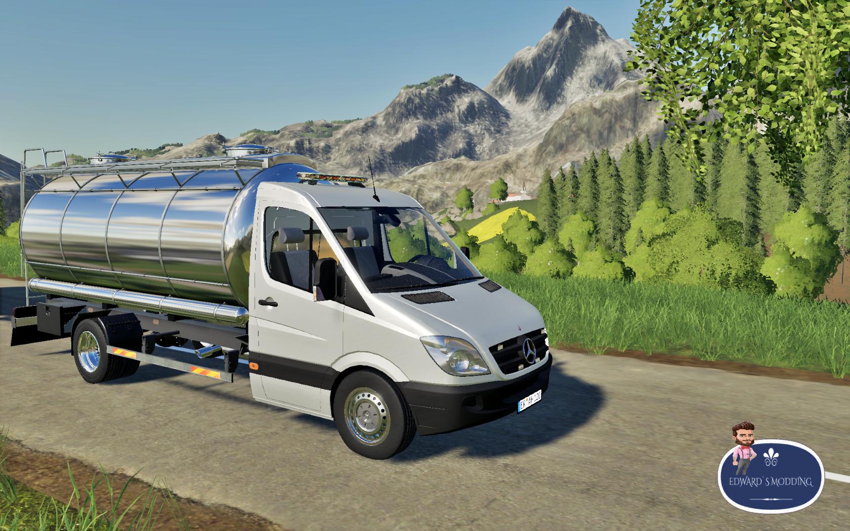 Mercedes Sprinter Tanker Fs19 V10 Fs19 Farming Simulator 19 Mod Fs19 Mod 0393