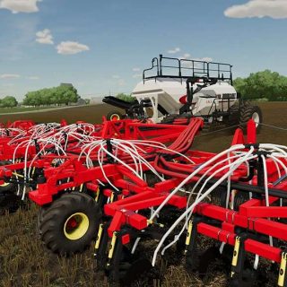 FS22 Bourgault 3420-100 Paralink Hoe Drill + 71300 Air Cart v1.0.0.1 ...