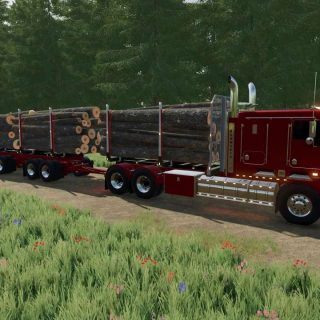 FS22 Forestry Trailers for Kenworth v1.0.0.0 | FS22 Mod Download